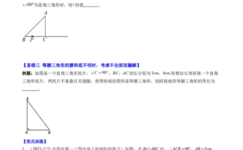 1.5讲易错易混集训：利用勾股定理求解易错（原卷版）_北师大初中数学_8上-北师大版初中数学_旧版_05习题试卷_帮课堂2023-2024学年八年级数学上册同步学与练（北师大版）