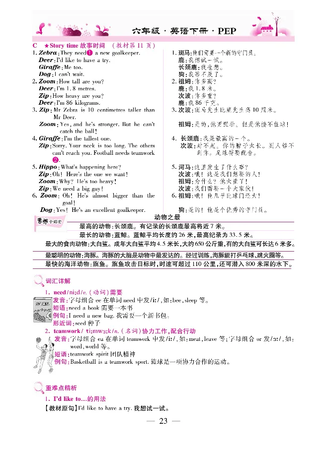 新教材完全解读人教pep英语6年级下_《教材全解》小学1-6年级_《新教材完全解读》_小学英语