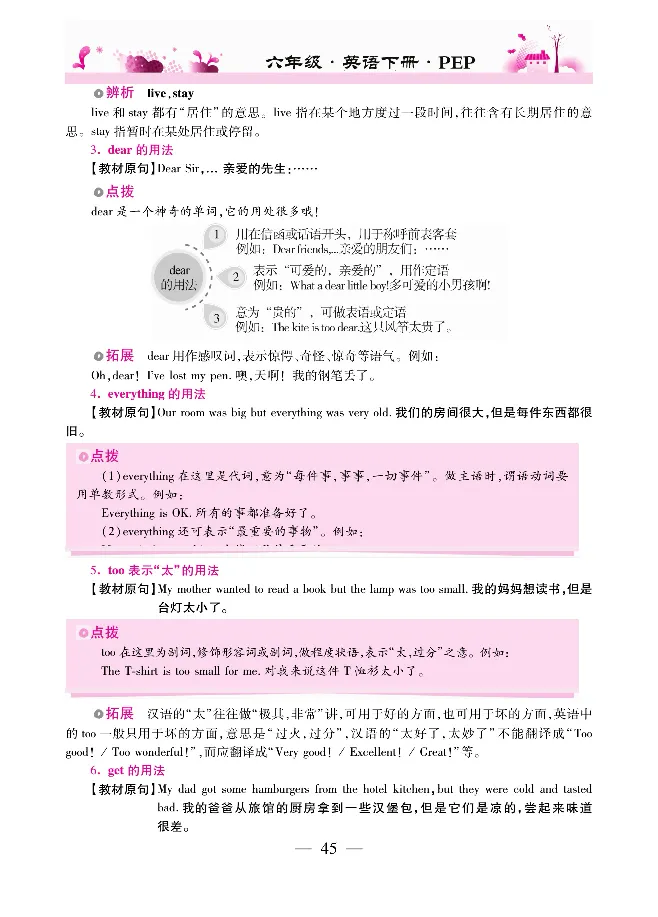 新教材完全解读人教pep英语6年级下_《教材全解》小学1-6年级_《新教材完全解读》_小学英语