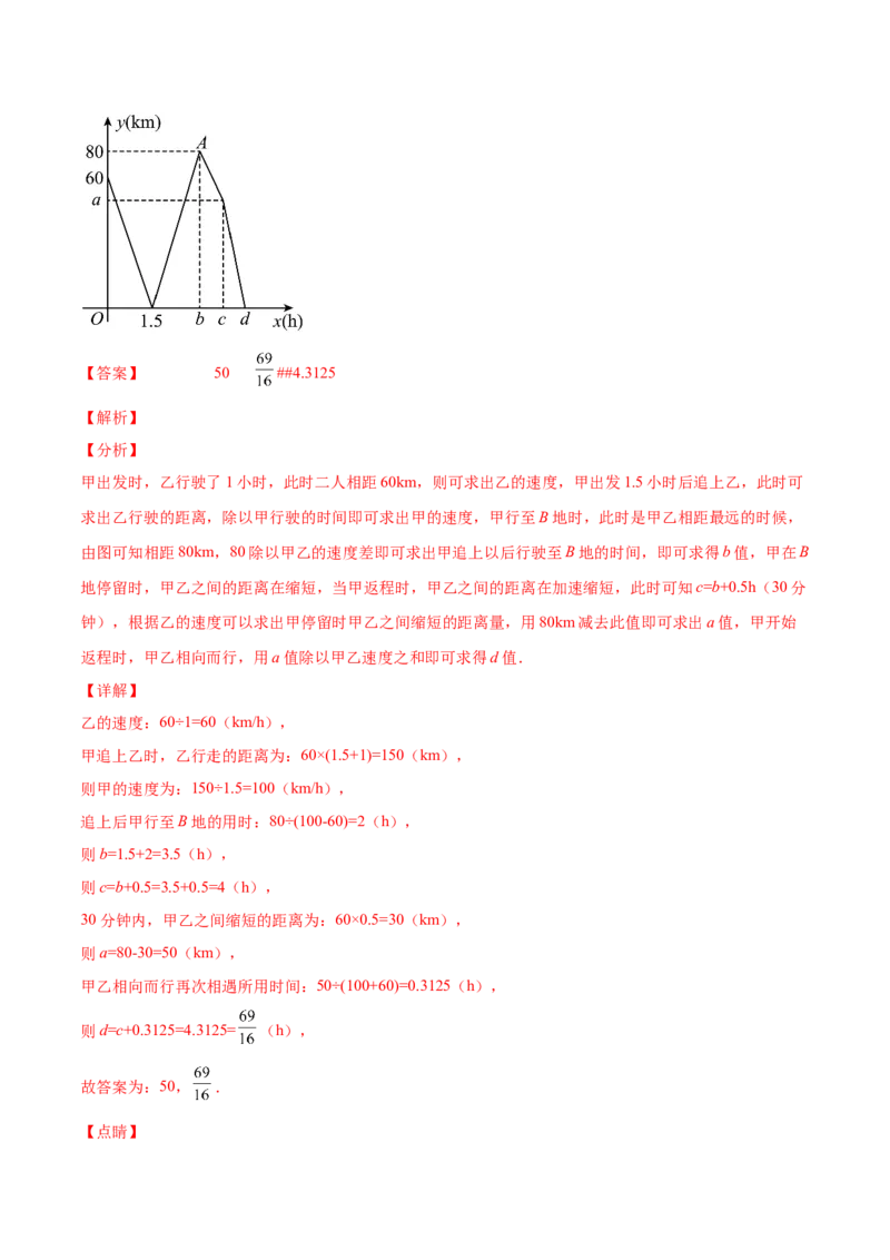 4.4一次函数的应用（解析版）_北师大初中数学_8上-北师大版初中数学_旧版_05习题试卷_1课时练习_同步练习（第2套）