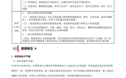 专题14+风云变幻的国际格局&mdash;&mdash;两次世界大战、十月革命与国际秩序的演变-知识大盘点+专题特训2024年高考历史三轮冲刺_07高考历史_2024年新高考资料_52024三轮冲刺
