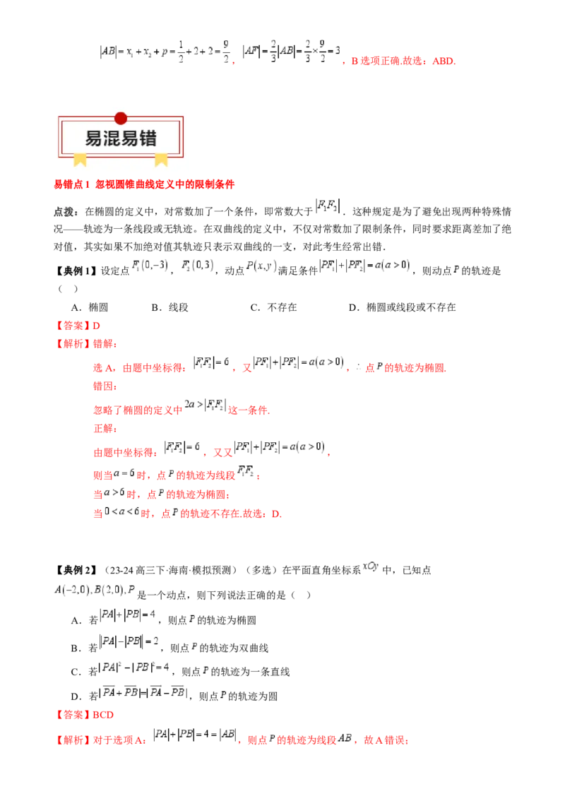 专题16圆锥曲线的标准方程与几何性质（3知识点2重难点9方法技巧3易错易混）（解析版）_02高考数学_2025年新高考资料_一轮复习_上好课2025年高考数学一轮复习知识清单3246850