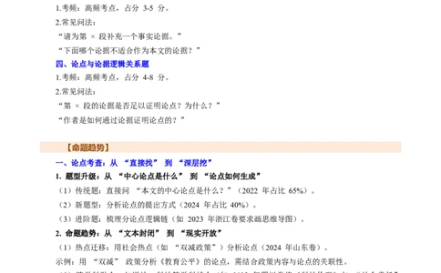 专题21论点与论据（讲练）（原卷版）_02中考总复习（2026版更新中）_01-语文-中考总复习_2025年中考资料_2025中考二轮课件ppt+讲义+练习语文_讲义练习