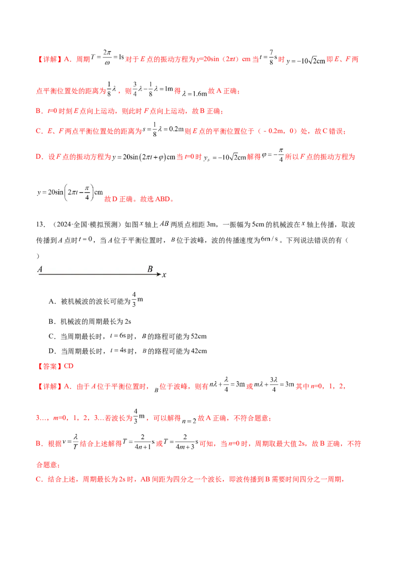 专题15机械振动与机械波（练习）（解析版）_03高考英语_2025年新高考资料_二轮复习_01高考语文等多个文件_上好课2025年高考物理二轮复习讲练测（新高考通用）