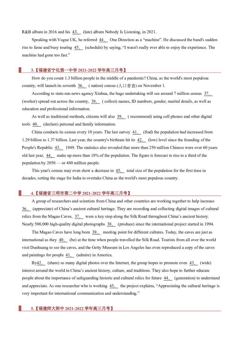 专题19语法填空之有提示词（原卷版）_03高考英语_新高考复习资料_2023年新高考资料_二轮复习_2023年高考英语毕业班二轮热点题型归纳与变式演练（新高考专用）288150943