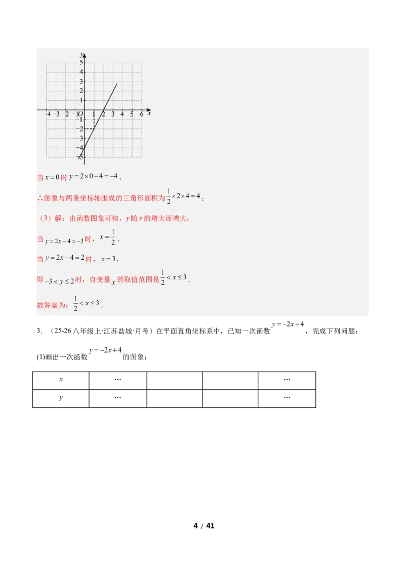 2.3一元一次不等式与一次函数（题型专练）（解析版）_北师大初中数学_8下-北师大版初中数学_2026春新版_第二套-东方_02.北师大数学8下试题+复习26春_分层作业