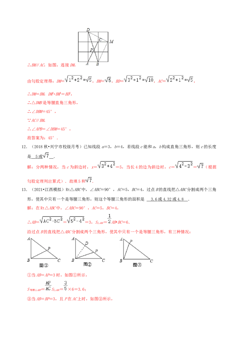 专题03勾股定理的逆定理综合题（解析版）_北师大初中数学_8上-北师大版初中数学_旧版_06专项讲练_培优方案2022-2023学年八年级数学上册章节重点复习考点讲义（北师大版）