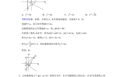 专题13解析几何13.5抛物线题型归纳讲义-2022届高三数学一轮复习（解析版）_02高考数学_新高考复习资料_2022年新高考资料
