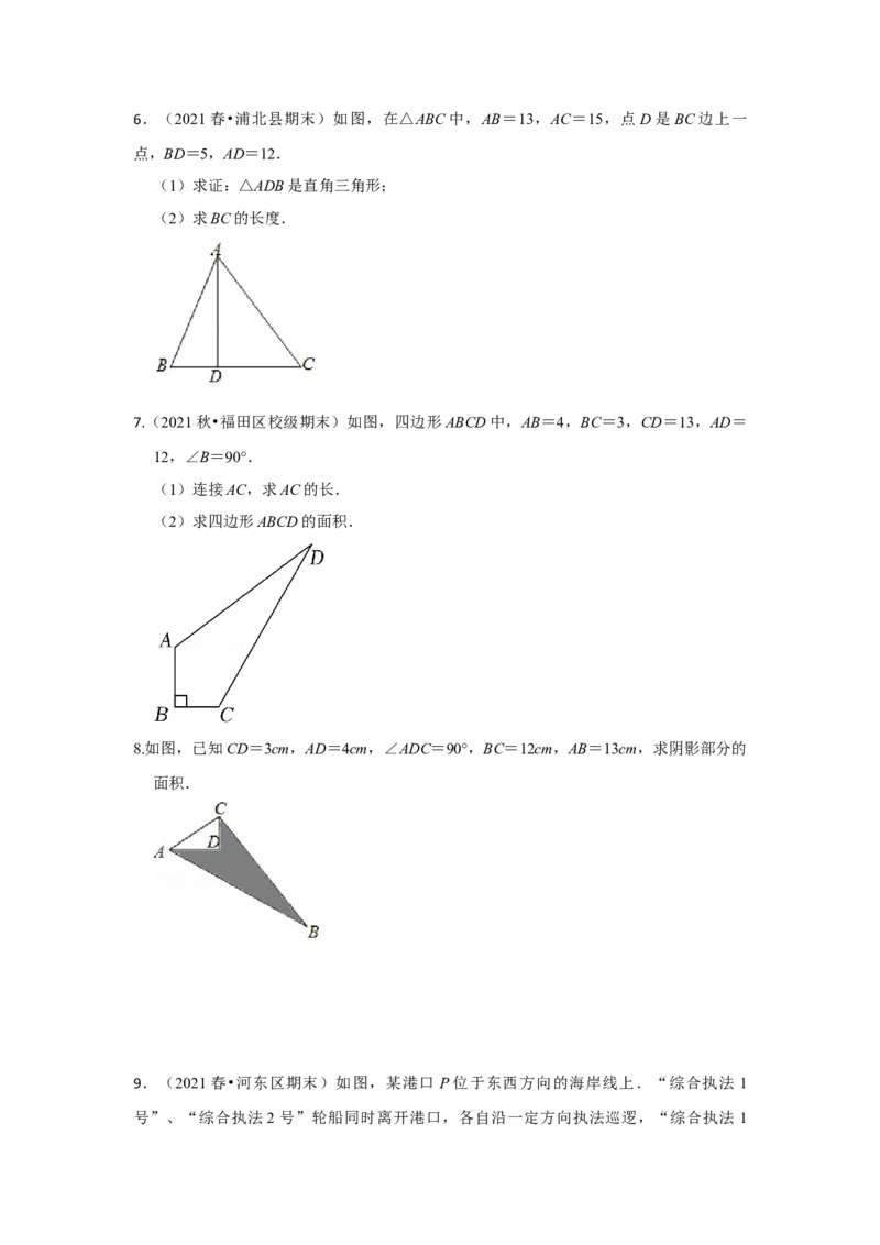 专题1.2一定是直角三角形吗（专项训练）-2022-2023学年八年级数学上册《同步考点解读&bull;专题训练》（北师大版）_北师大初中数学_8上-北师大版初中数学_旧版_06专项讲练