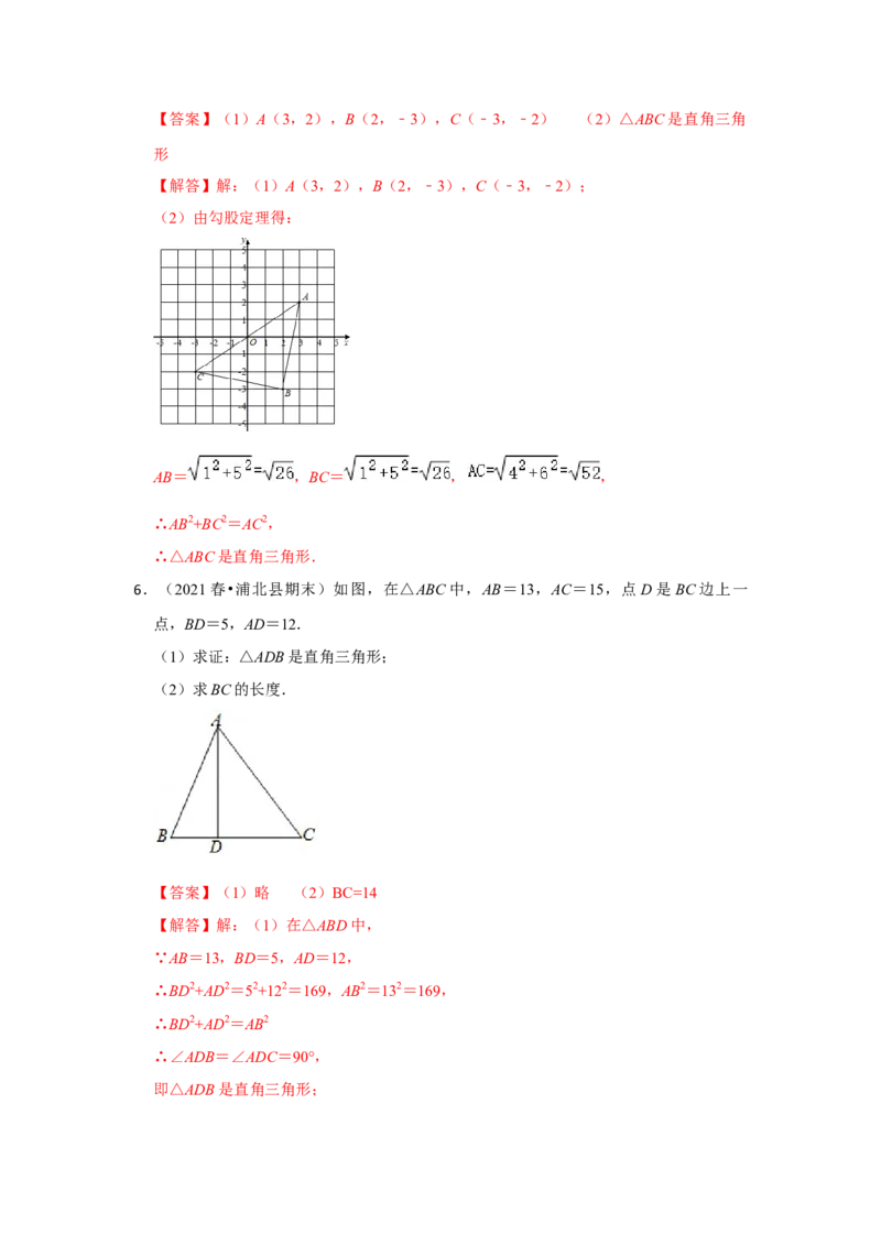 专题1.2一定是直角三角形吗（专项训练）-2022-2023学年八年级数学上册《同步考点解读&bull;专题训练》（北师大版）_北师大初中数学_8上-北师大版初中数学_旧版_06专项讲练