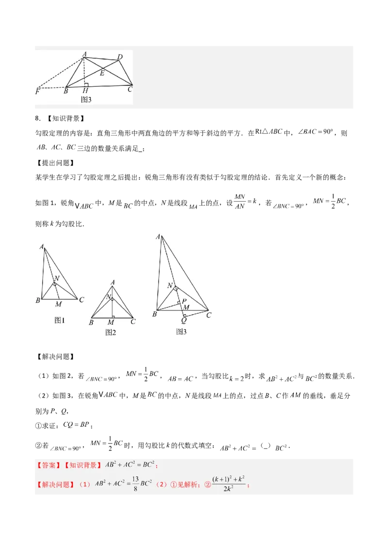 专题02勾股定理与全等三角形的四类几何模型（压轴题专项训练）数学北师大版（教师版）_北师大初中数学_8上-北师大版初中数学_初中数学北师大8上-2025秋季新版_第二套推荐25