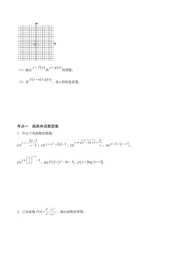 专题13函数的图象(一)(含2021-2023高考真题)(原卷版)_02高考数学_2024年新高考资料_3.2024专项复习_2024年新高考数学之函数专项重难点突破练（新高考专用）