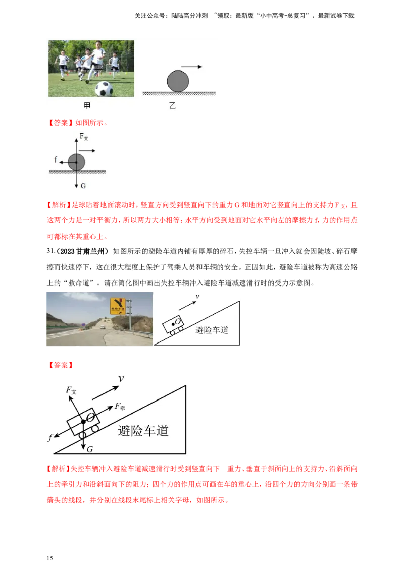 专题22力学作图类问题（解析版）_02中考总复习（2026版更新中）_04-物理-中考总复习_2024年中考复习资料_二轮复习