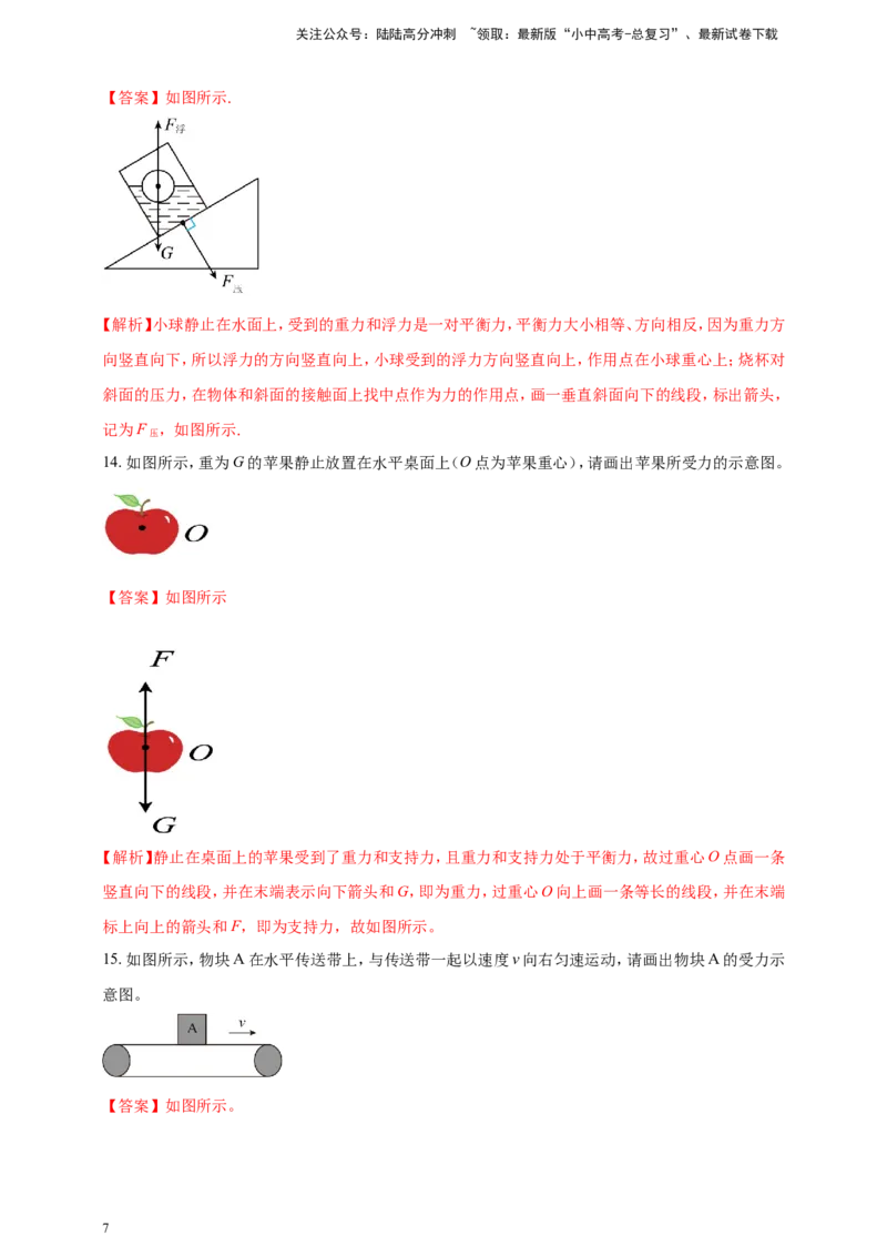 专题22力学作图类问题（解析版）_02中考总复习（2026版更新中）_04-物理-中考总复习_2024年中考复习资料_二轮复习