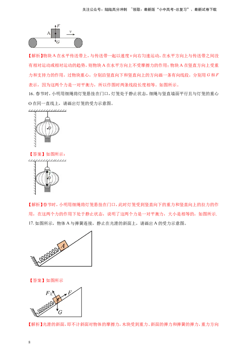 专题22力学作图类问题（解析版）_02中考总复习（2026版更新中）_04-物理-中考总复习_2024年中考复习资料_二轮复习