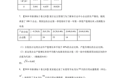 专题16概率与统计（解答题）（文科专用）（学生版）_02高考数学_通用版（老高考）复习资料_2023年复习资料_专项复习_五年（2018-2022）高考数学真题分项汇编（全国通用）