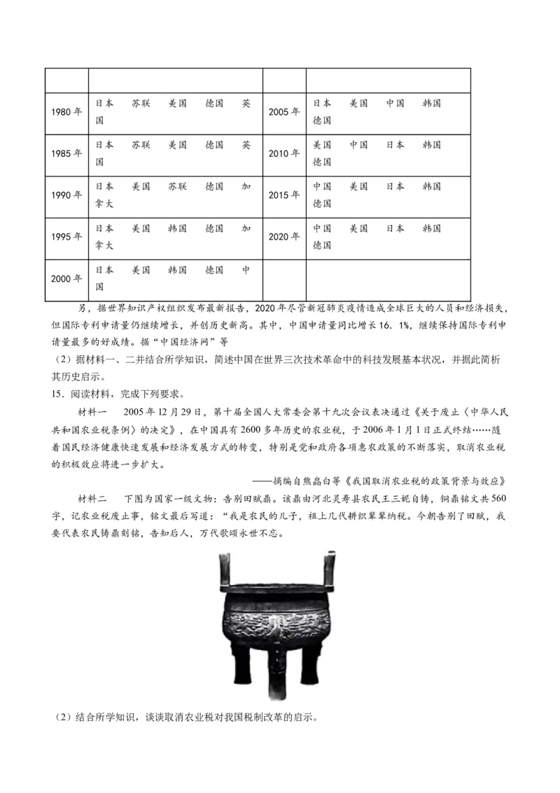 专题14认识启示类非选择题（原卷版）_07高考历史_2025年新高考资料_二轮复习_01高考语文等多个文件_2025年高考历史二轮热点题型归纳与变式演练（新高考通用）