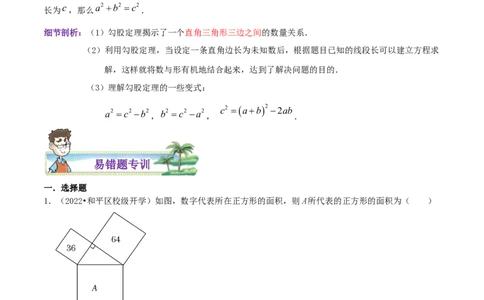 专题02勾股定理综合题（解析版）_北师大初中数学_8上-北师大版初中数学_旧版_06专项讲练_培优方案2022-2023学年八年级数学上册章节重点复习考点讲义（北师大版）