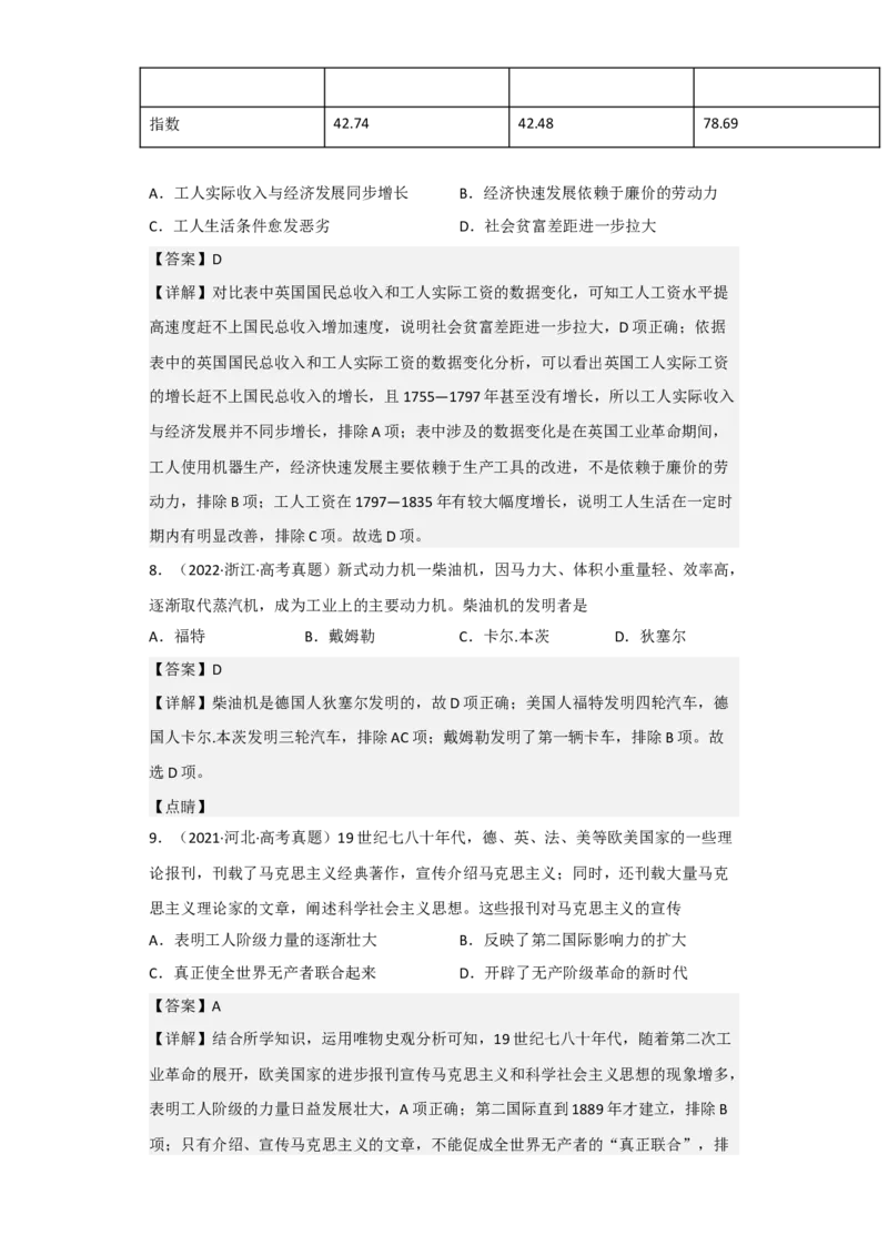 专题14工业革命与马克思主义-2023年高考历史二轮复习高频考点追踪分析与预测（全国通用）_07高考历史_通用版（老高考）复习资料_2023年复习资料