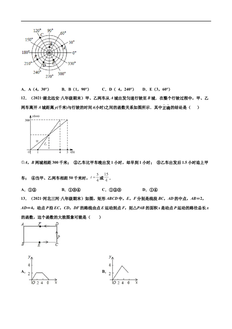 专练02选择题-提升（20题）-八年级数学上学期期末考点必杀200题（北师大版）（原卷版）_北师大初中数学_8上-北师大版初中数学_旧版_05习题试卷_5专项练习