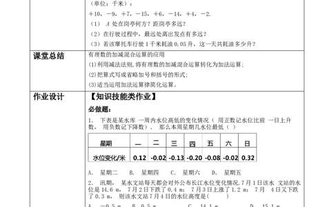 《2.2.5有理数的加减运算》教学设计_北师大初中数学_7上-北师大版初中数学_7上-初中数学北师大（2024新版）持续更新_01课件+教案（大单元教学）