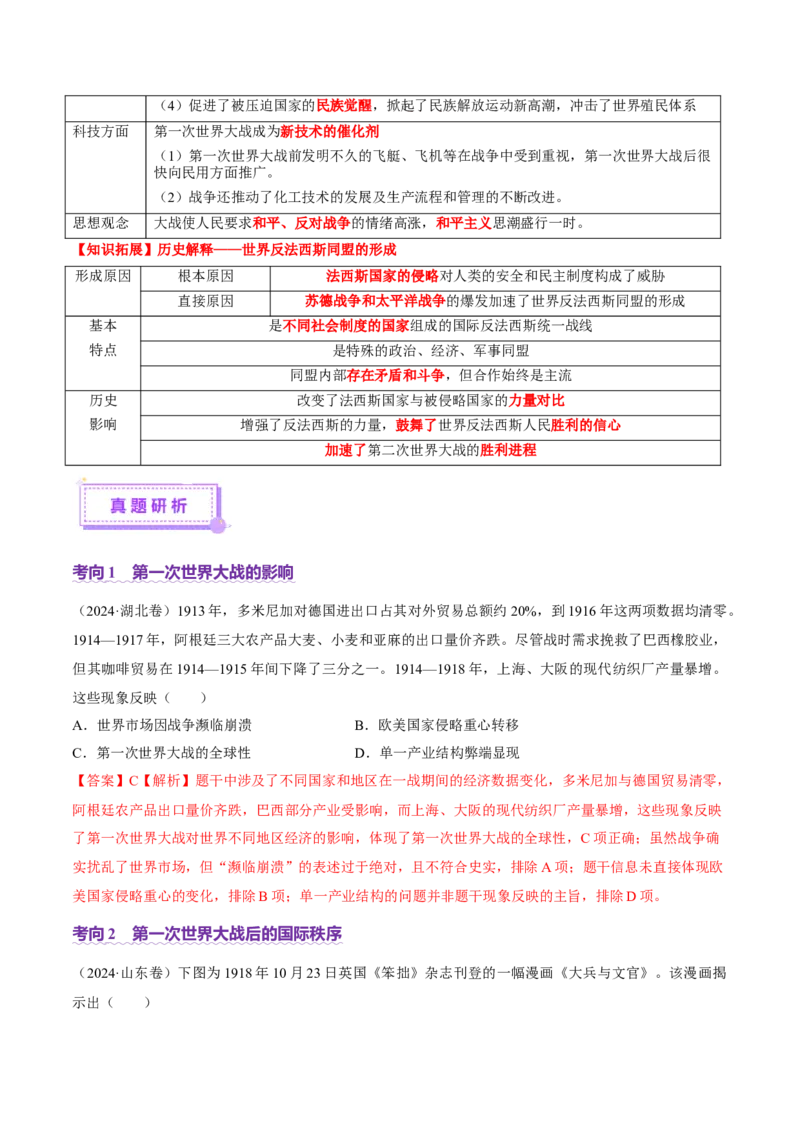 专题13风云变幻&mdash;&mdash;近代以来的国际关系与国际格局的演变（讲义）（解析版）_07高考历史_2025年新高考资料_二轮复习_上好课2025年高考历史二轮复习讲练测（新高考通用）3379861