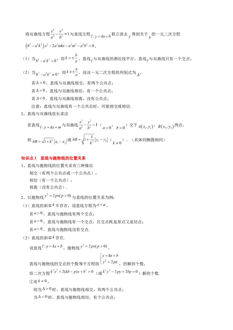 专题17圆锥曲线的综合应用（3知识点+6重难点+5方法技巧+3易错易混）（解析版）_02高考数学_2025年新高考资料_一轮复习_上好课2025年高考数学一轮复习知识清单3246850