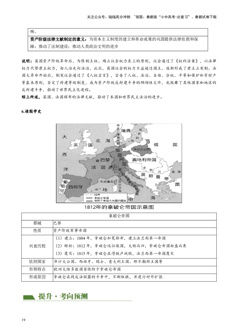 （讲义）专题21资本主义制度的初步确立（原卷版）_02中考总复习（2026版更新中）_06-历史-中考总复习_2024年中考复习资料_一轮复习_配套讲义（原卷版+解析版）