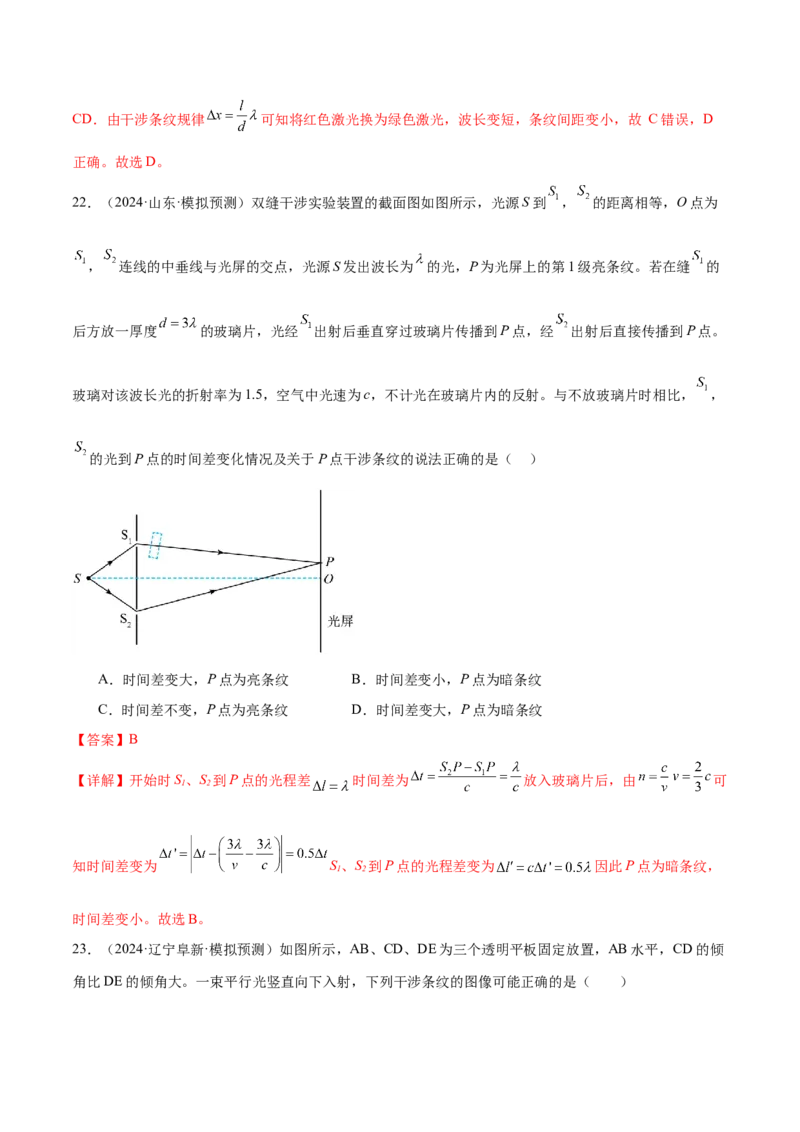 专题16光学电磁波（练习）（解析版）_03高考英语_2025年新高考资料_二轮复习_01高考语文等多个文件_上好课2025年高考物理二轮复习讲练测（新高考通用）