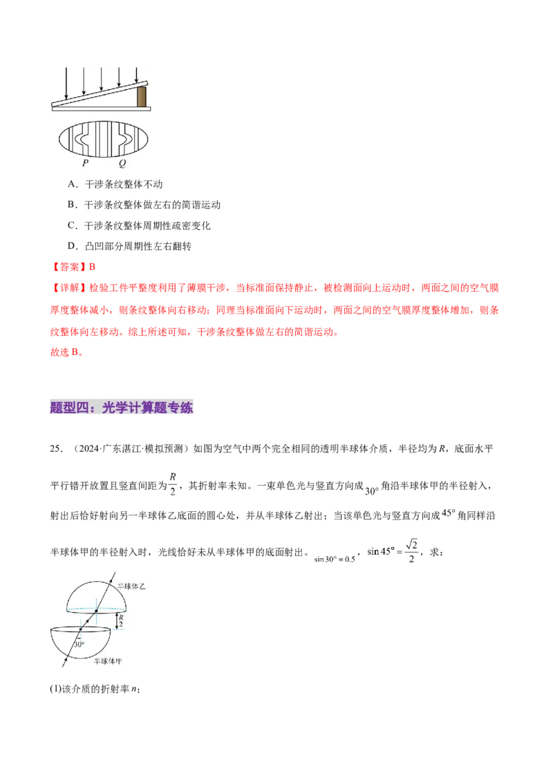 专题16光学电磁波（练习）（解析版）_03高考英语_2025年新高考资料_二轮复习_01高考语文等多个文件_上好课2025年高考物理二轮复习讲练测（新高考通用）
