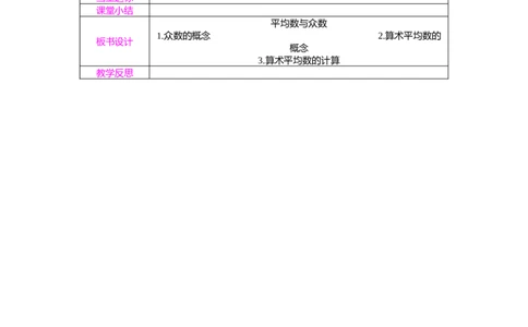 6.1第1课时平均数与众数教案（表格式）2025-2026学年数学北师大版（2024）八年级上册_北师大初中数学_8上-北师大版初中数学_初中数学北师大8上-2025秋季新版_第二套推荐25