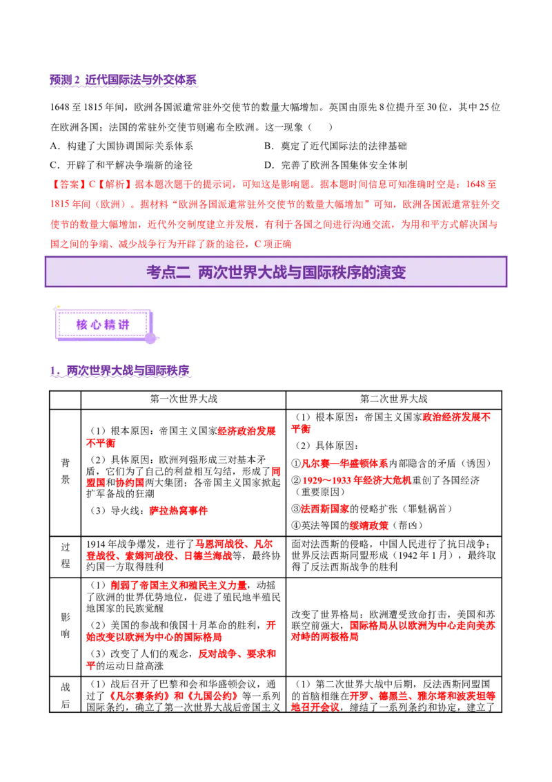 专题13风云变幻&mdash;&mdash;近代以来的国际关系与国际格局的演变（讲义）（解析版）_07高考历史_2025年新高考资料_二轮复习_01高考语文等多个文件