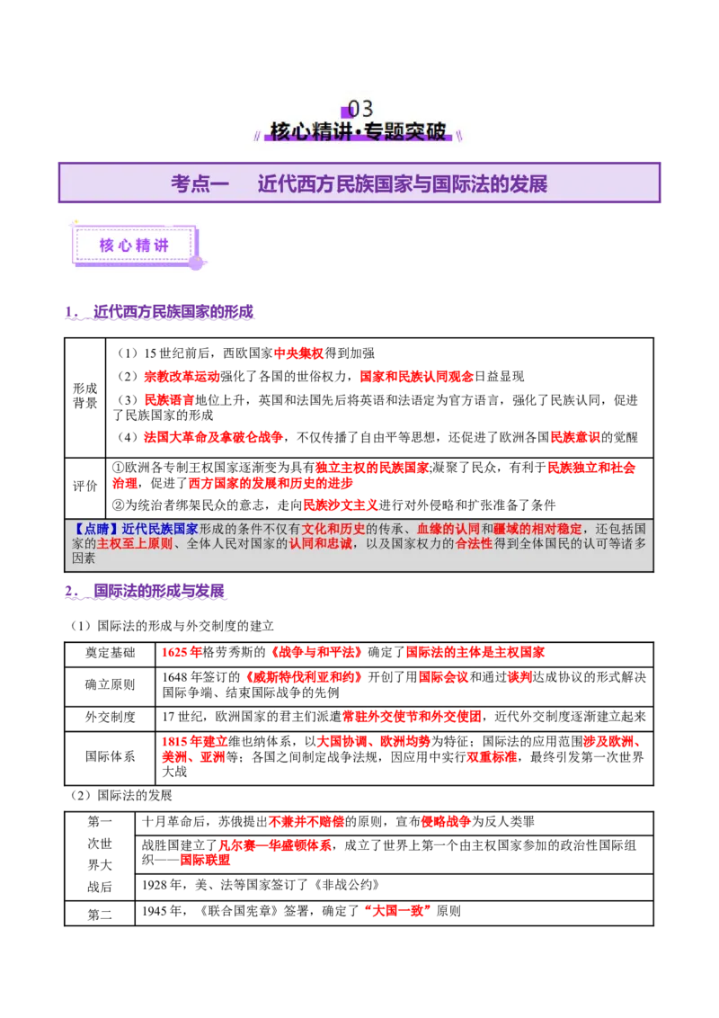 专题13风云变幻&mdash;&mdash;近代以来的国际关系与国际格局的演变（讲义）（解析版）_07高考历史_2025年新高考资料_二轮复习_01高考语文等多个文件