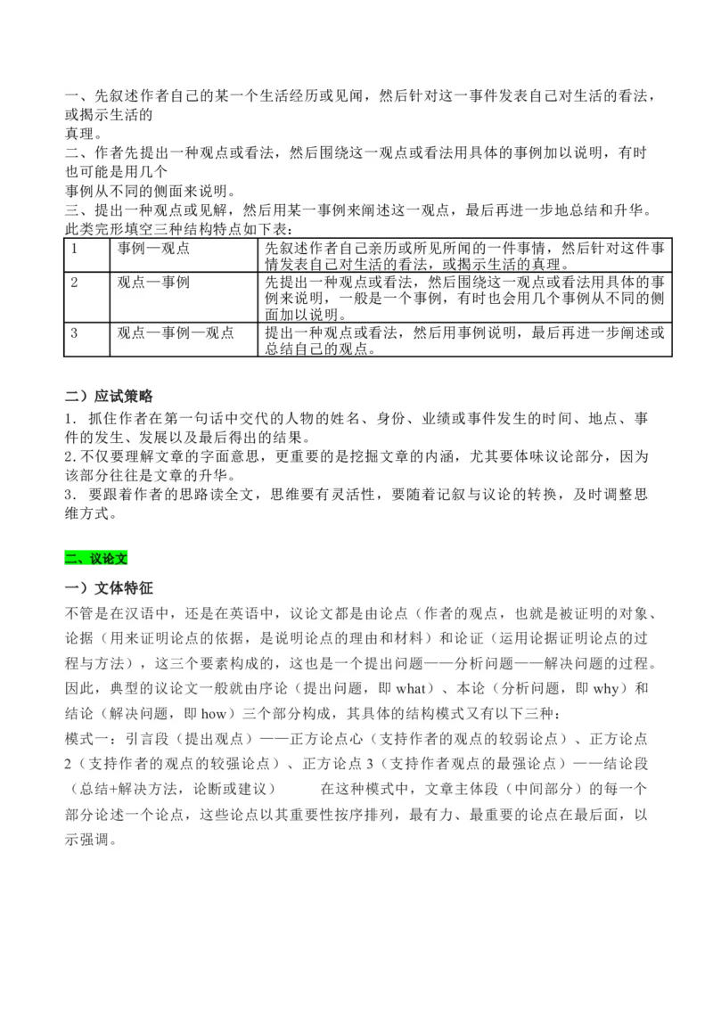 专题14完形填空夹叙夹议文和说明文（讲义）（原卷版）_03高考英语_2024年新高考资料_2.2024二轮复习_高频考点解密2024年高考英语二轮复习高频考点追踪与预测（新高考专用）