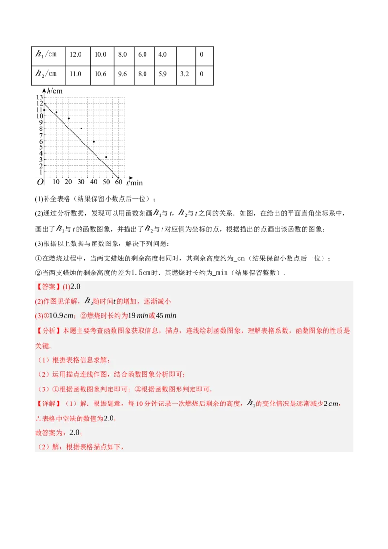 4.1函数（分层作业）（解析版）_北师大初中数学_8上-北师大版初中数学_初中数学北师大8上-2025秋季新版_第二套推荐25_07习题试卷_同步练习_分层作业