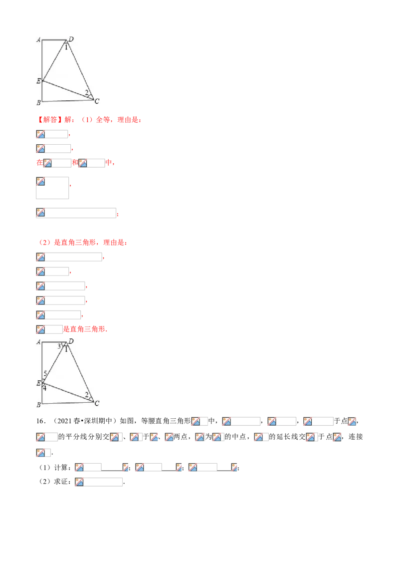 专题01全等及等腰三角形（专题测试）（解析版）_北师大初中数学_8下-北师大版初中数学_旧版-可参考_06专项讲练_八年级数学下册期末考点大串讲（北师大版）