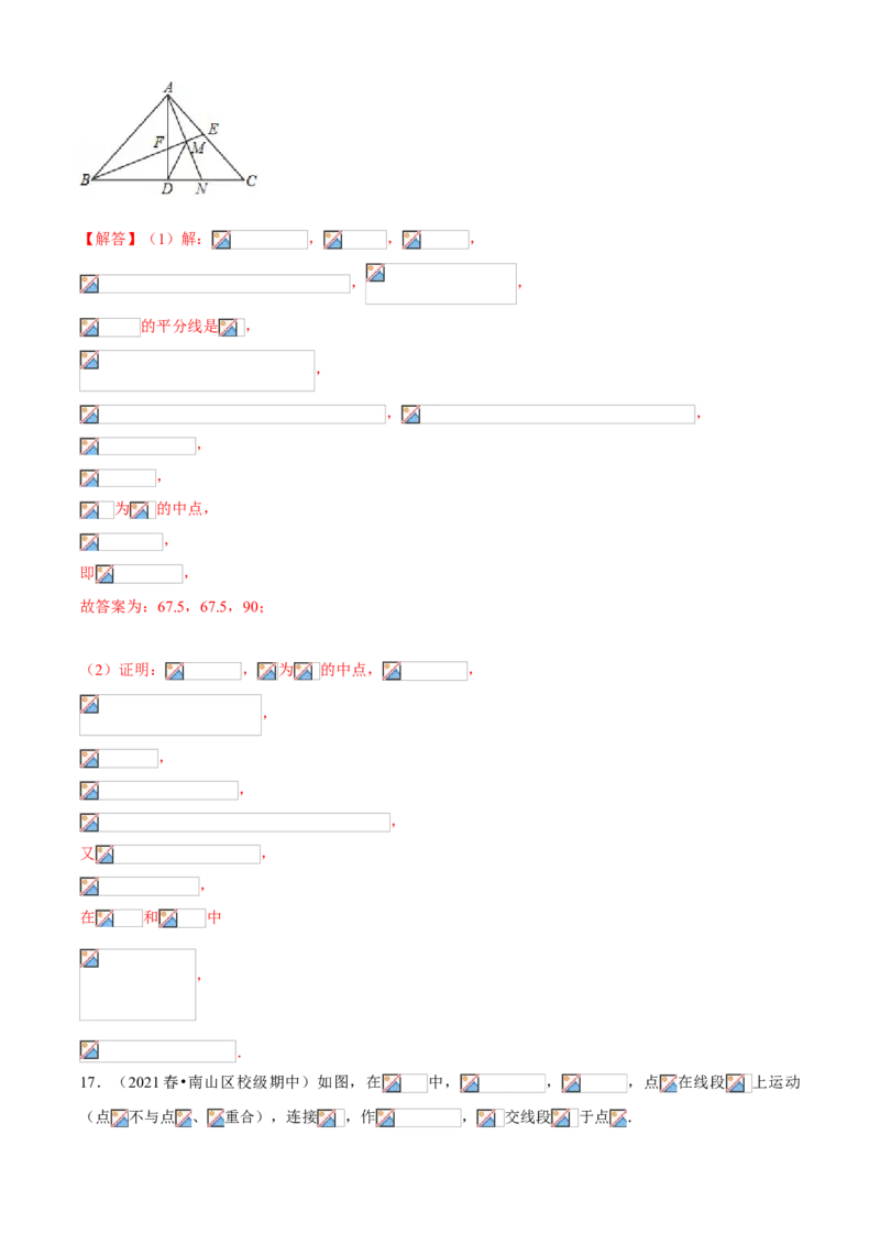专题01全等及等腰三角形（专题测试）（解析版）_北师大初中数学_8下-北师大版初中数学_旧版-可参考_06专项讲练_八年级数学下册期末考点大串讲（北师大版）