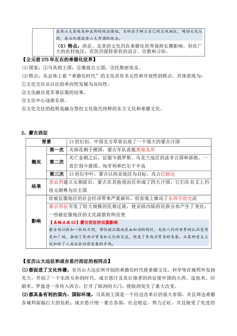 专题19++文化交流+-2025年高考历史一轮复习知识清单_07高考历史_2025年新高考资料_一轮复习_2025年高考历史一轮复习知识清单（完结）