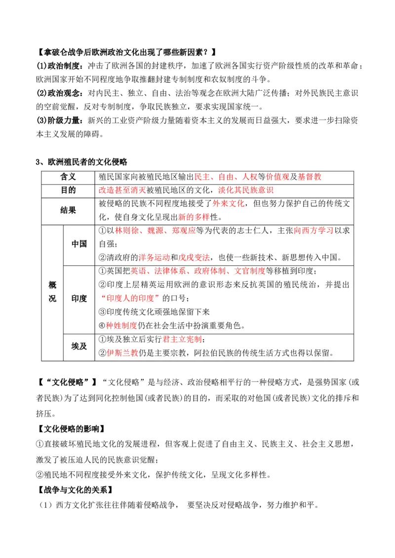专题19++文化交流+-2025年高考历史一轮复习知识清单_07高考历史_2025年新高考资料_一轮复习_2025年高考历史一轮复习知识清单（完结）