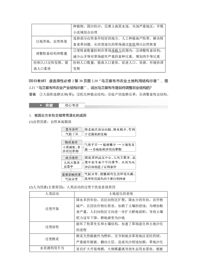 第二章　课时59　生态脆弱区的综合治理_9.2025地理总复习_2025年新高考资料_一轮复习_2025高考大一轮复习讲义+练习（完结）_2025高考大一轮复习地理（人教版）_第三部分　区域发展