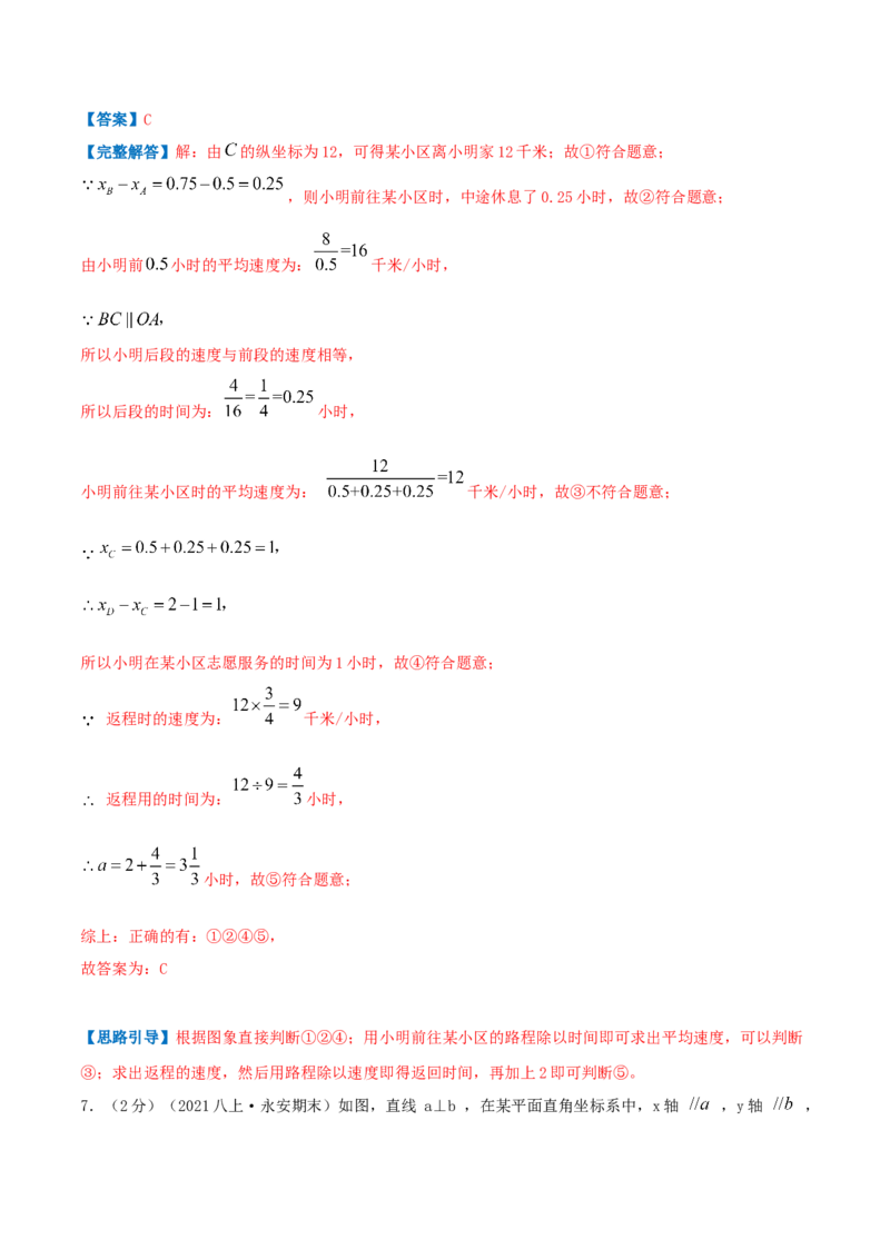 专题06一次函数的图像（解析版）_北师大初中数学_8上-北师大版初中数学_旧版_06专项讲练_挑战压轴题2022-2023学年八年级数学上册压轴题专题精选汇编（北师大版）