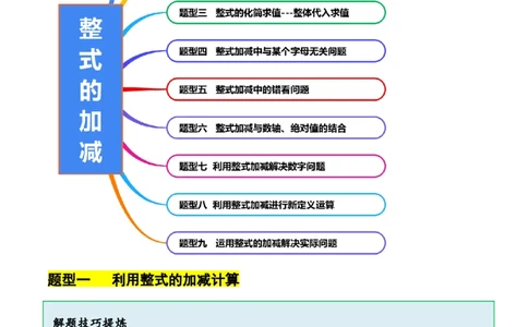 3.2.3整式的加减（8大题型提分练）（原卷版）_北师大初中数学_7上-北师大版初中数学_7上-初中数学北师大（2024新版）持续更新_03课件+练习