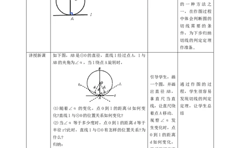 3.6.2直线和圆的位置关系教学设计_北师大初中数学_9下-北师大版初中数学_02课件_精品课件（第1套）配套教案_教案