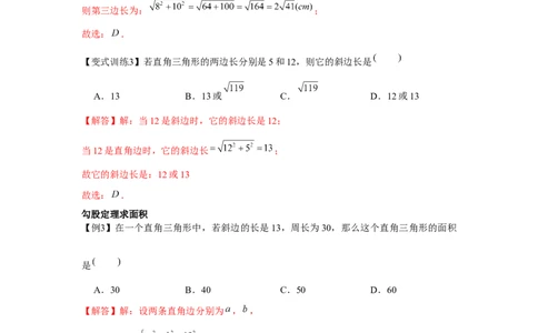 专题1.1勾股定理（基础）（解析版）_北师大初中数学_8上-北师大版初中数学_旧版_06专项讲练_题型分层练2022-2023学年八年级数学上册单元题型精练（基础题型+强化题型）（北师大版）