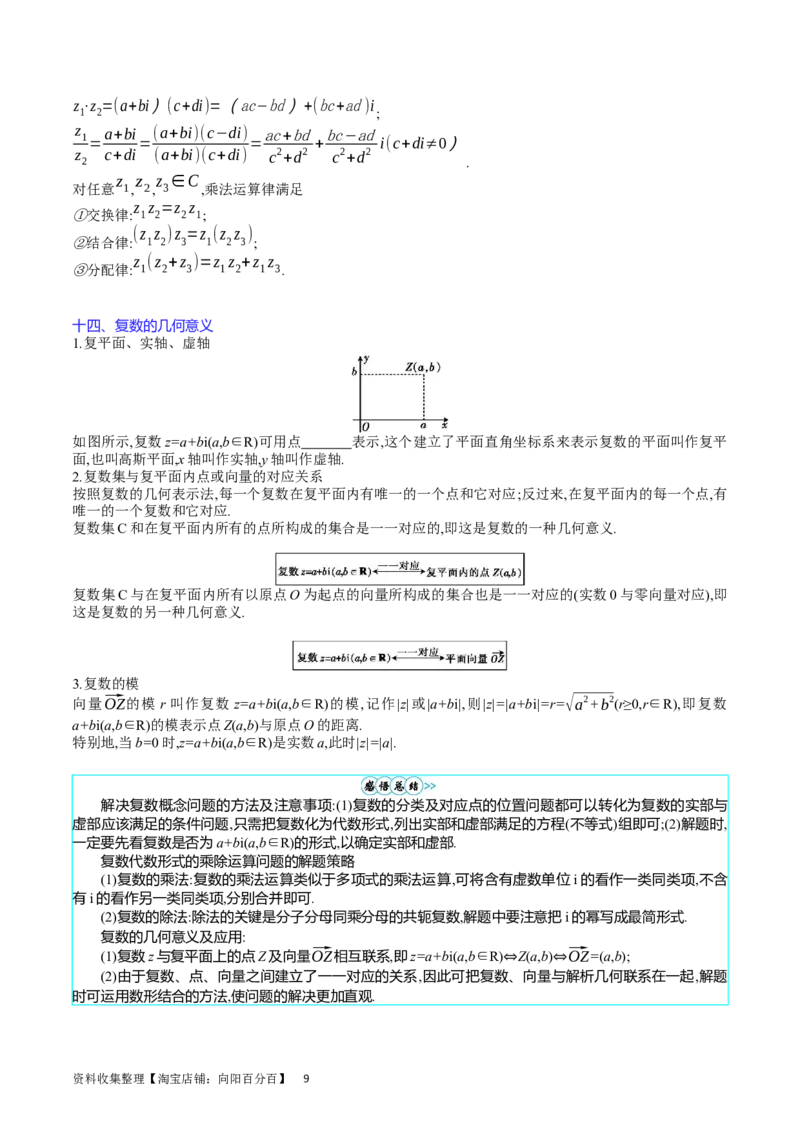 专题15平面向量与复数（学生版）_02高考数学_通用版（老高考）复习资料_2024年复习资料_完备战2024年高考数学一轮复习考点帮（全国通用）_核心考点讲练