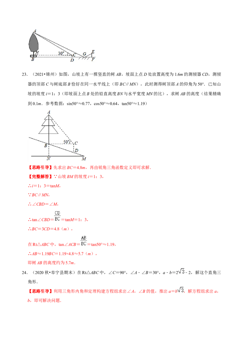 专题01锐角三角函数（解析版）-挑战压轴题九年级数学下册压轴题专题精选汇编（北师大版）_北师大初中数学_9下-北师大版初中数学_06专项讲练