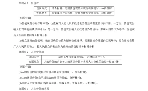 专题24人生价值观（解析版）_8.2025政治总复习_赠品通用版（老高考）复习资料_专项复习_答题模板_2020年高考政治主观题答题模板(等24份资料)