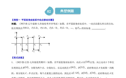 3.4讲难点探究专题：平面直角坐标系中的规律探究问题(3类热点题型讲练)（原卷版）_北师大初中数学_8上-北师大版初中数学_旧版_05习题试卷
