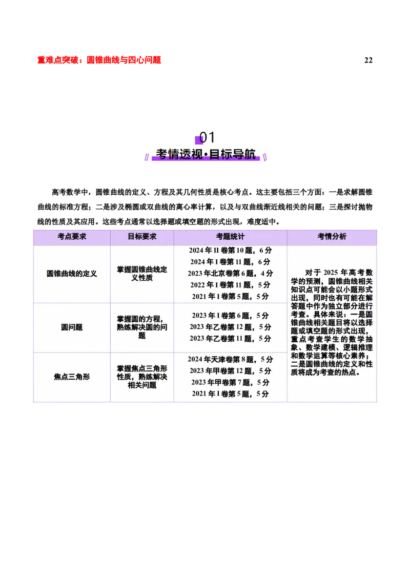 专题18圆锥曲线核心考点压轴小题全面梳理与分类解析（讲义）（原卷版）_02高考数学_2025年新高考资料_二轮复习_上好课2025年高考数学二轮复习讲练测（新高考通用）3379306