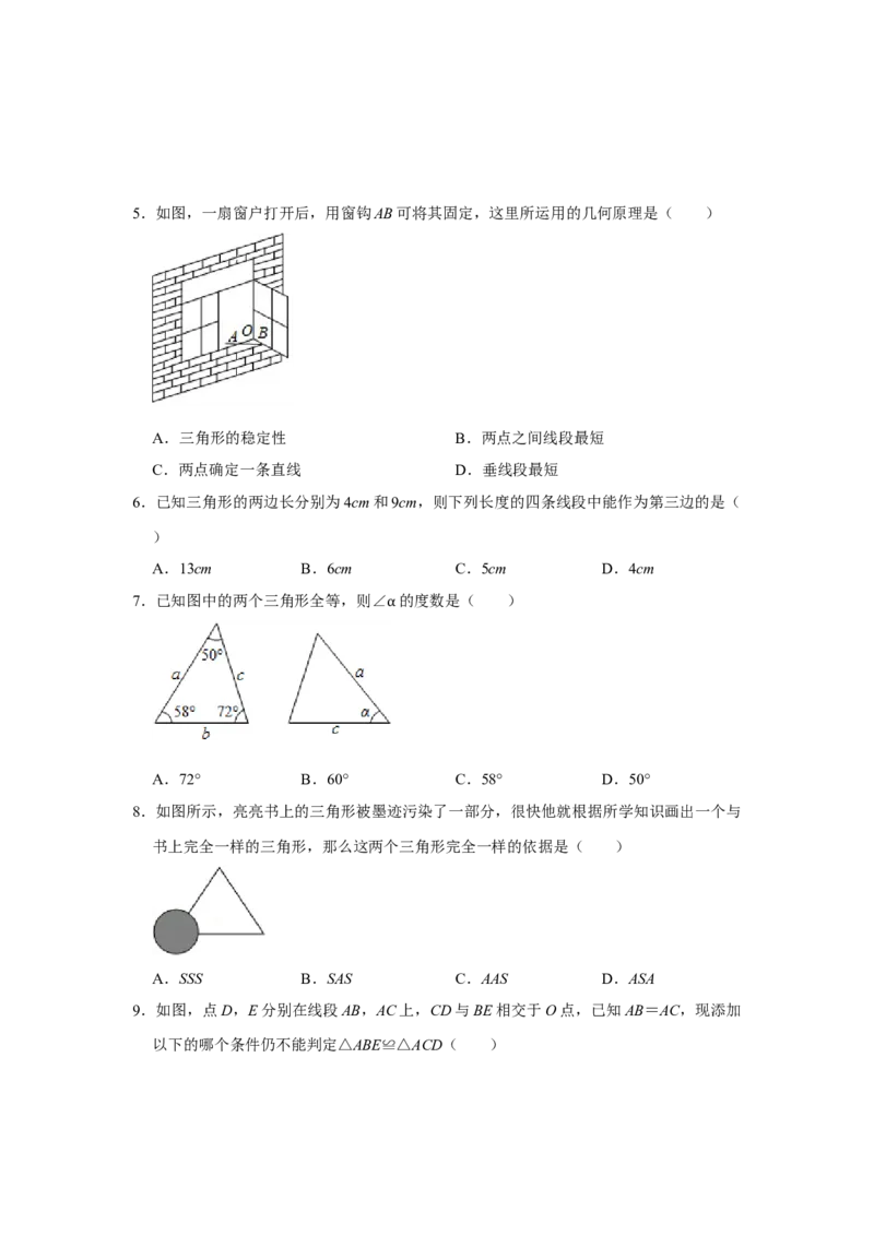 专题04三角形必刷常考题-七年级数学下学期期末冲刺满分必刷常考压轴题（北师大版）_北师大初中数学_7下-北师大版初中数学_7下-初中数学北师大版（旧版）赠送_06专项讲练_考点必刷